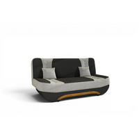 SCHLAFSOFA Kandy - Hellgrau, Holzwerkstoff/Textil (189/88/90cm) - Fun Möbel