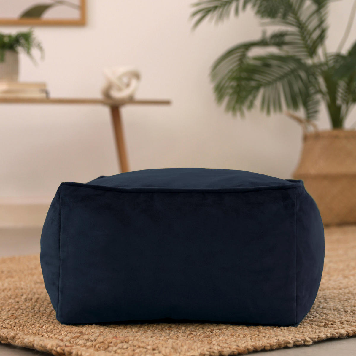 SITZPOUF Amara - Dunkelblau, Kunststoff (40/24/24cm) - icon