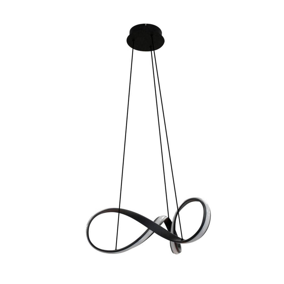 PENDELLEUCHTE 'Elegance B' - Schwarz, Metall (60/60/200cm) - KUNSTLOFT