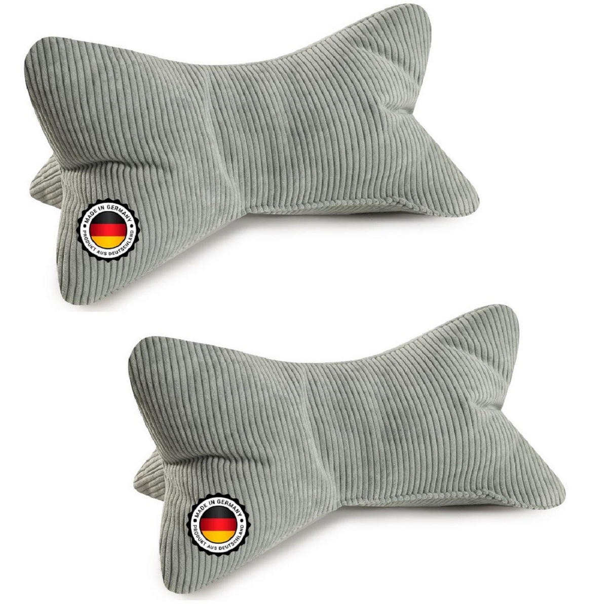 KISSEN Leseknochen Selma 2er Set - Mintgrün, Textil (22/42cm) - Bonvionn