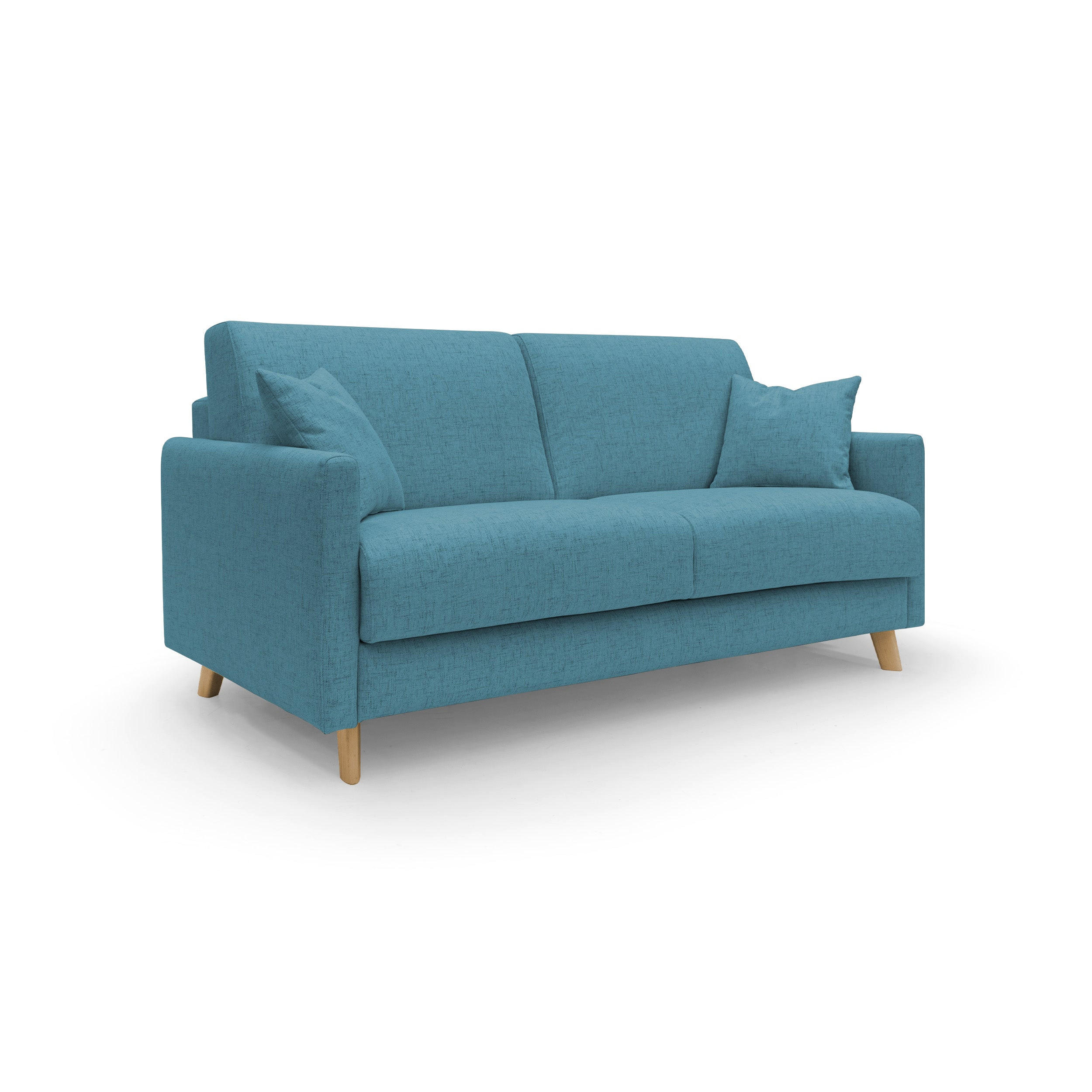 SCHLAFSOFA Edgar - Hellblau, Textil (200/94/97cm) - Divani.store