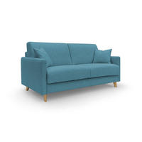 SCHLAFSOFA Edgar - Hellblau, Textil (160/94/97cm) - Divani.store