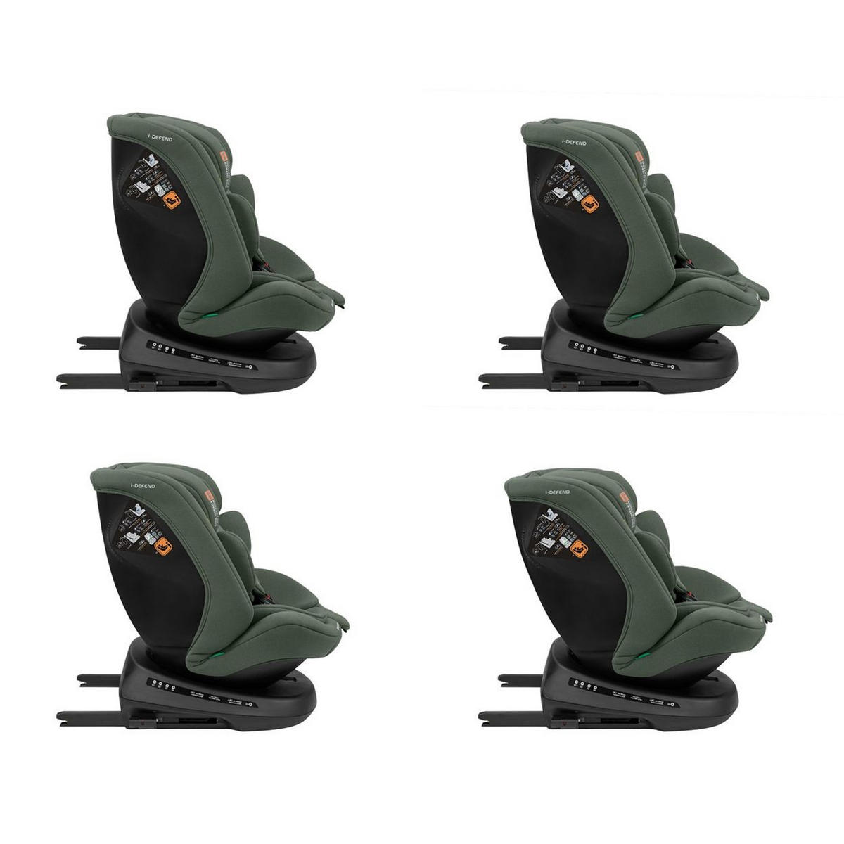 KINDERSITZ i-Defend i-Size grün (40-150cm) Isofix, 360 Grad Drehung, SPS - Grün, Kunststoff (44/56/48cm) - Kikka boo