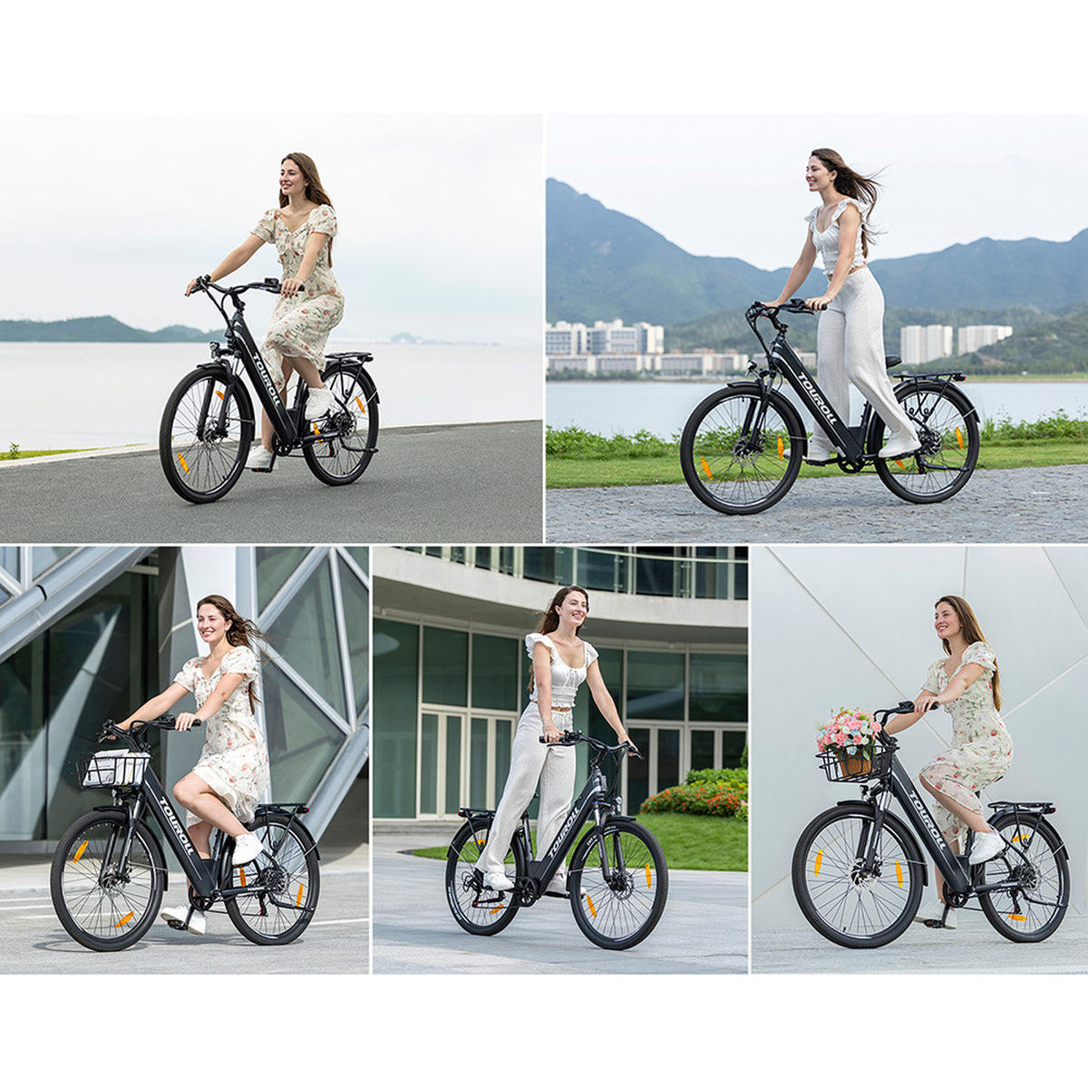 E-BIKE Touroll J1 ST – Hochleistungsmotor, 100 km Reichweite & StVZO-zertifizierte Beleuchtung - Graphitfarben, Metall (25cm)