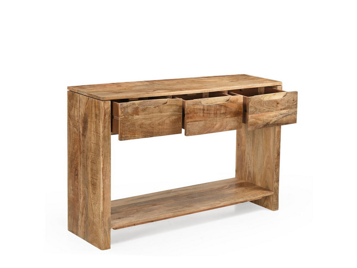 KONSOLENTISCH Sophie Mangoholz 120 cm / 35 cm Natur - Naturfarben, Holz (35/120/76cm) - Villa Möbel