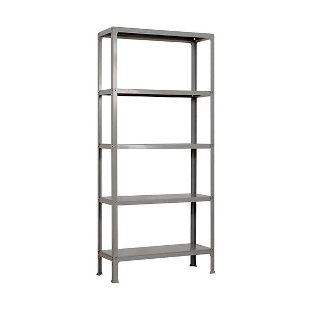 WOHNREGAL LIVING KOALA METAL mit 5 Fachböden | HxBxT 180x100x30cm | Fachlast 150kg | Grau/Grau - Grau, Metall (100/180/30cm) - PROREGAL