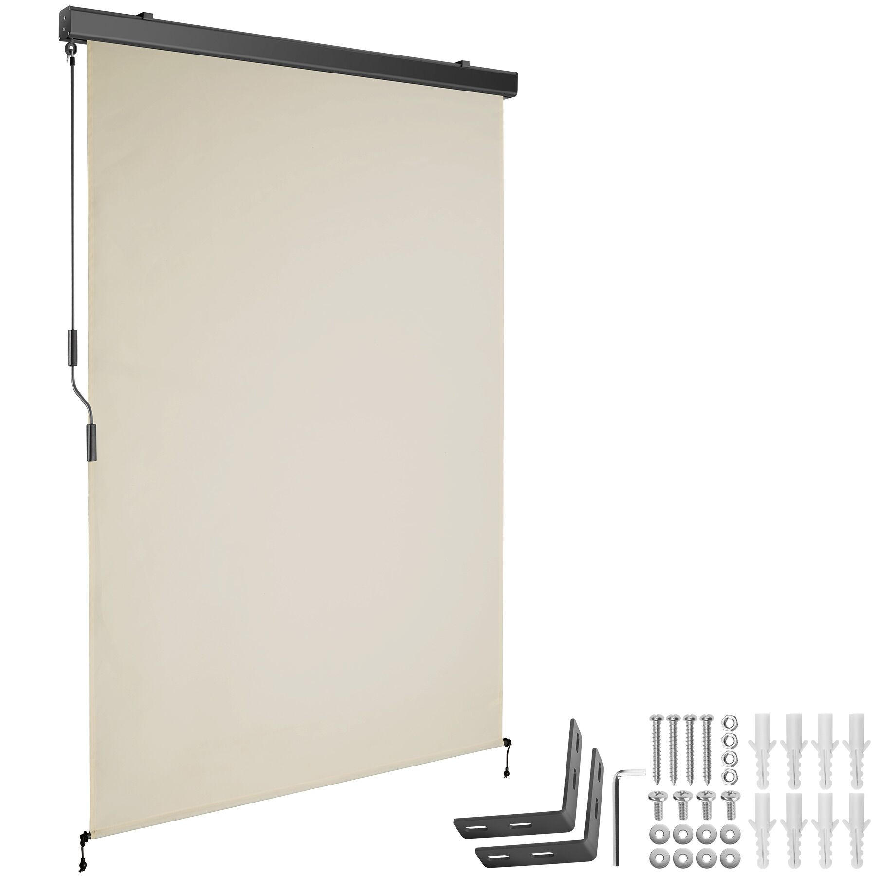 SENKRECHTMARKISE Eloise, inkl. Wandhaltern, beige - Beige, Textil (120/250cm) - tectake