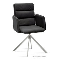 ARMLEHNSTUHL drehbar (6er-Set) Dulsea 52x92x60 Edelstahl/Anthrazit - Edelstahlfarben/Anthrazit, Kunststoff (60/92/52cm) - 58aufmkessel