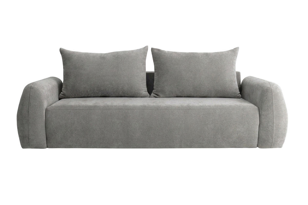 POHOVKA S Funkcí Spaní A Úložným Prostorem, Látka Doha, Světle Šedá, HELA - světle šedá, dřevo (250/89/100cm) - Kaiser Möbel