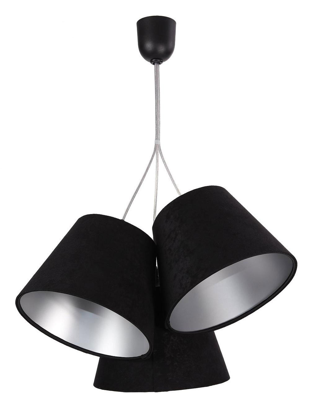 HÄNGELEUCHTE Schwarz 26/19 cm - Silberfarben, Kunststoff (26/0.8/19cm) - ONZENO