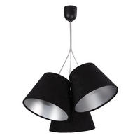 HÄNGELEUCHTE Schwarz 26/19 cm - Silberfarben, Kunststoff (26/0.8/19cm) - ONZENO