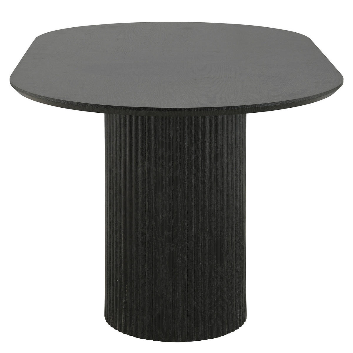 ESSTISCH - oval - Eichefarben/Schwarz, Holzwerkstoff (90/160/75cm) - home24