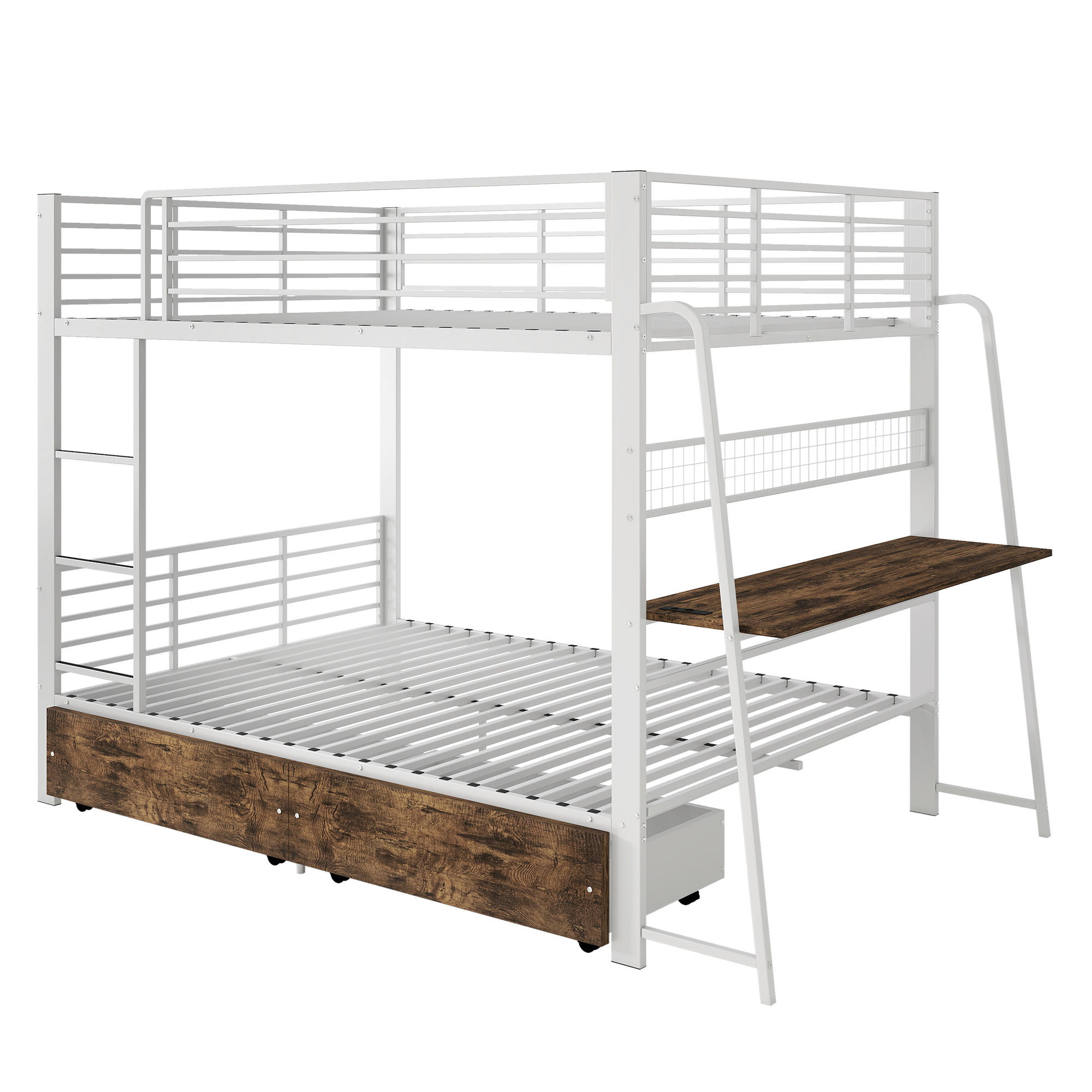 ComfortXL Hochbett Weiß 140x200 cm