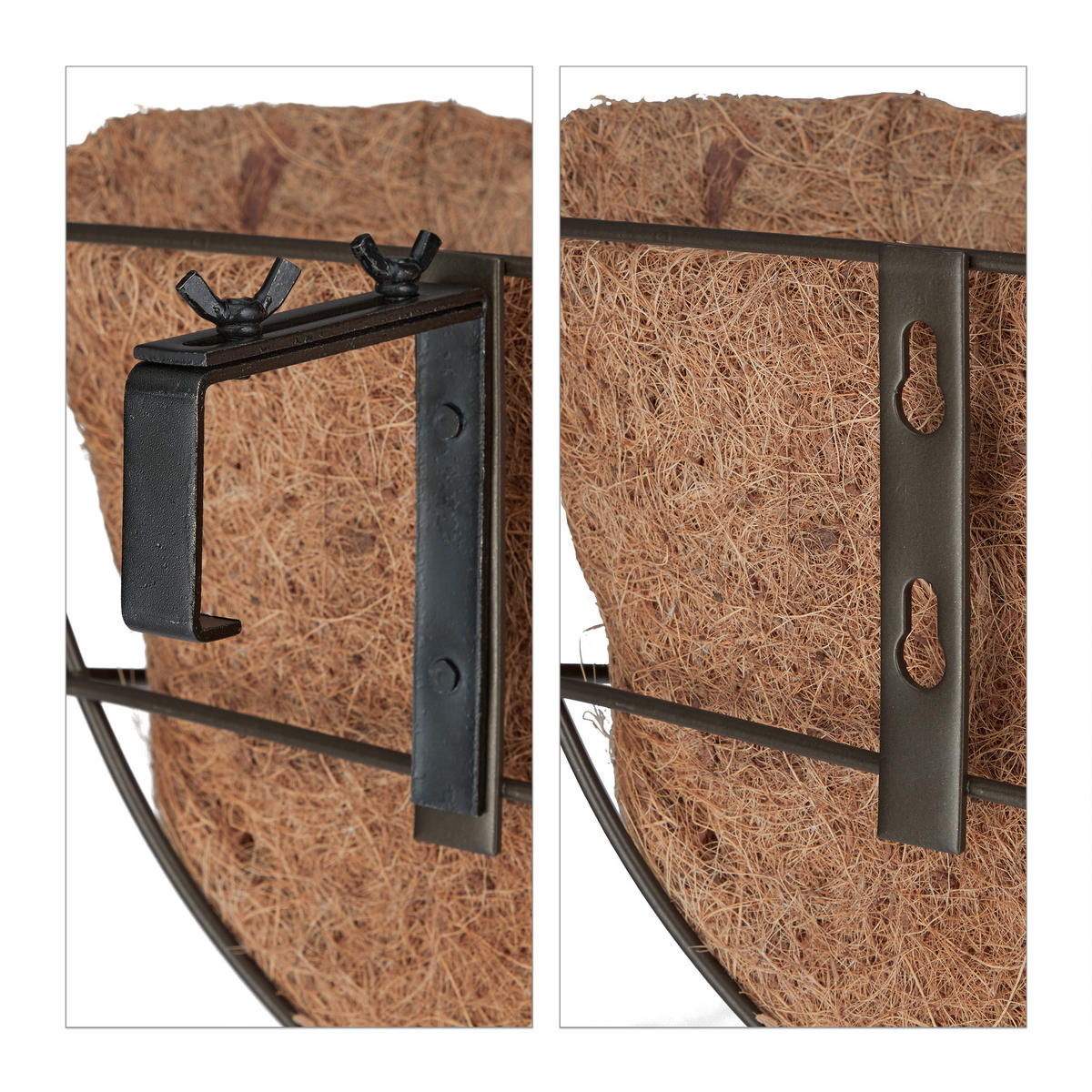 3xBLUMENKASTEN - Multicolor, Textil/Metall (76/21/22cm) - Relaxdays