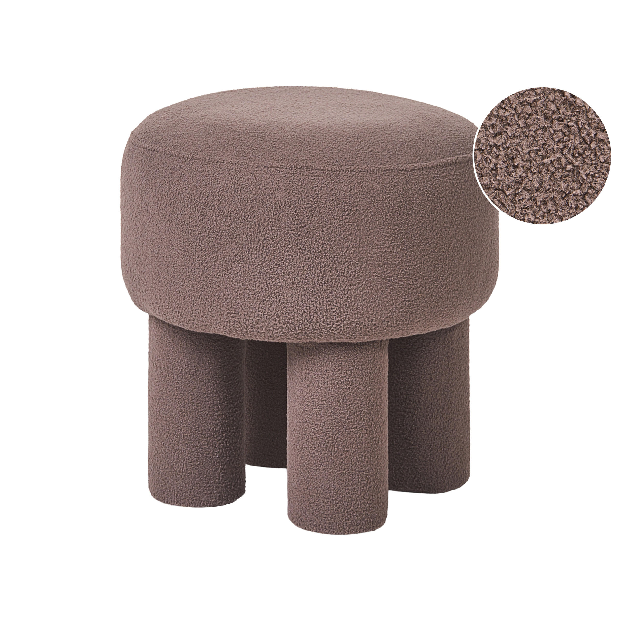 TABURET bouclé maro Canby