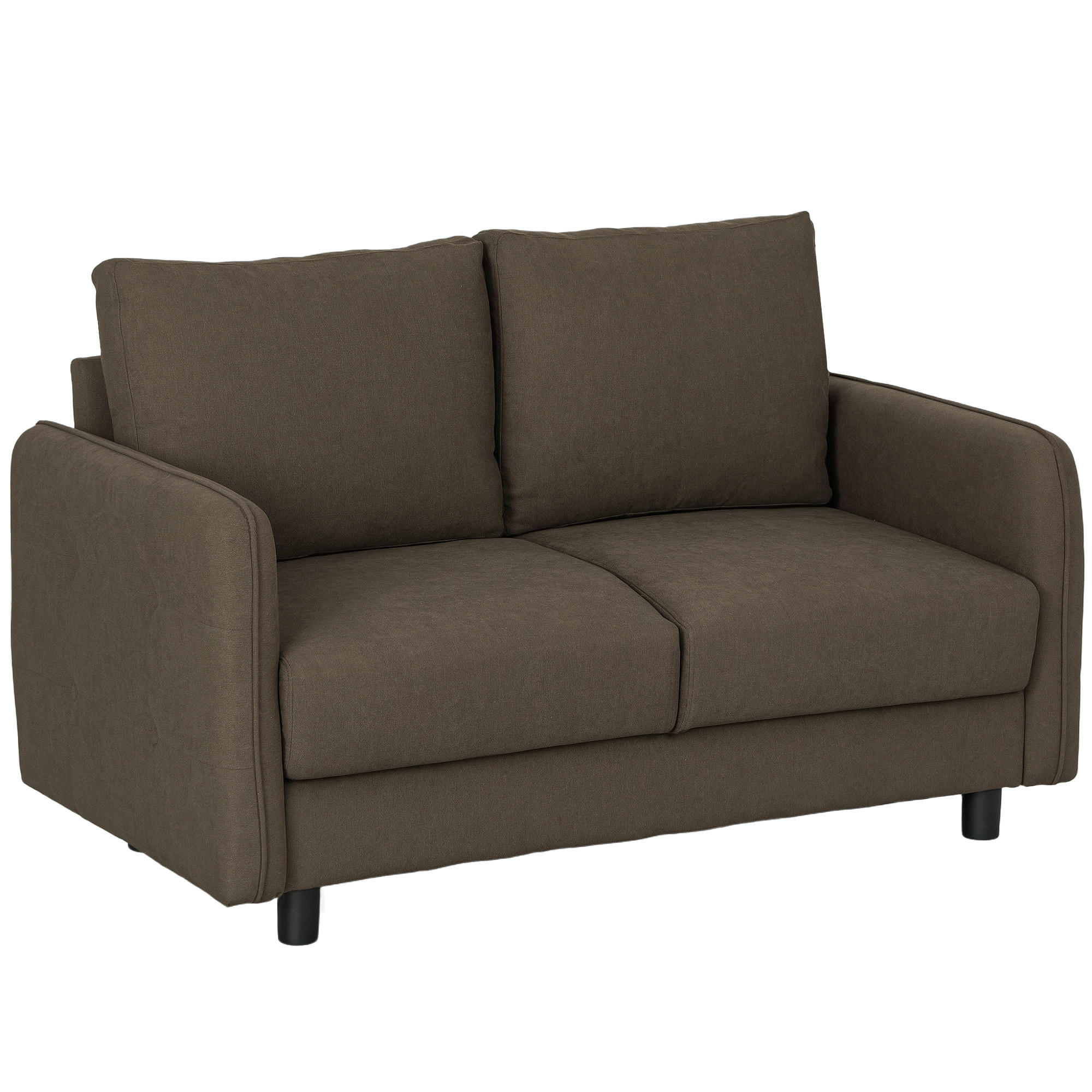 SOFA 2 Sitzer, 136 x 75 x 84 cm, Braun - Braun, Textil (136/84/75cm) - HOMCOM