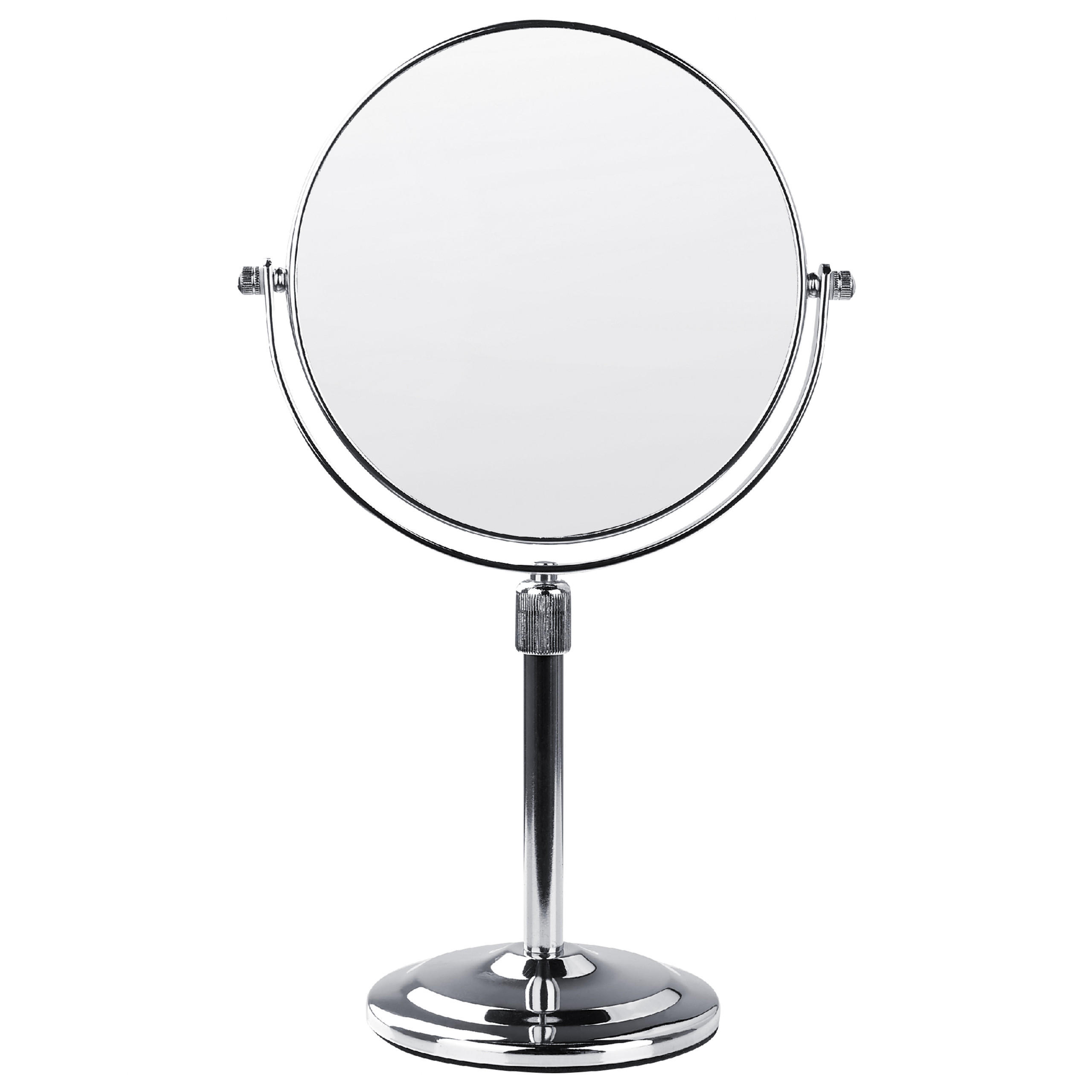 KOSMETIKSPIEGEL 20 cm Silber Aveyron - Silberfarben, Metall (38/13/20cm) - Beliani
