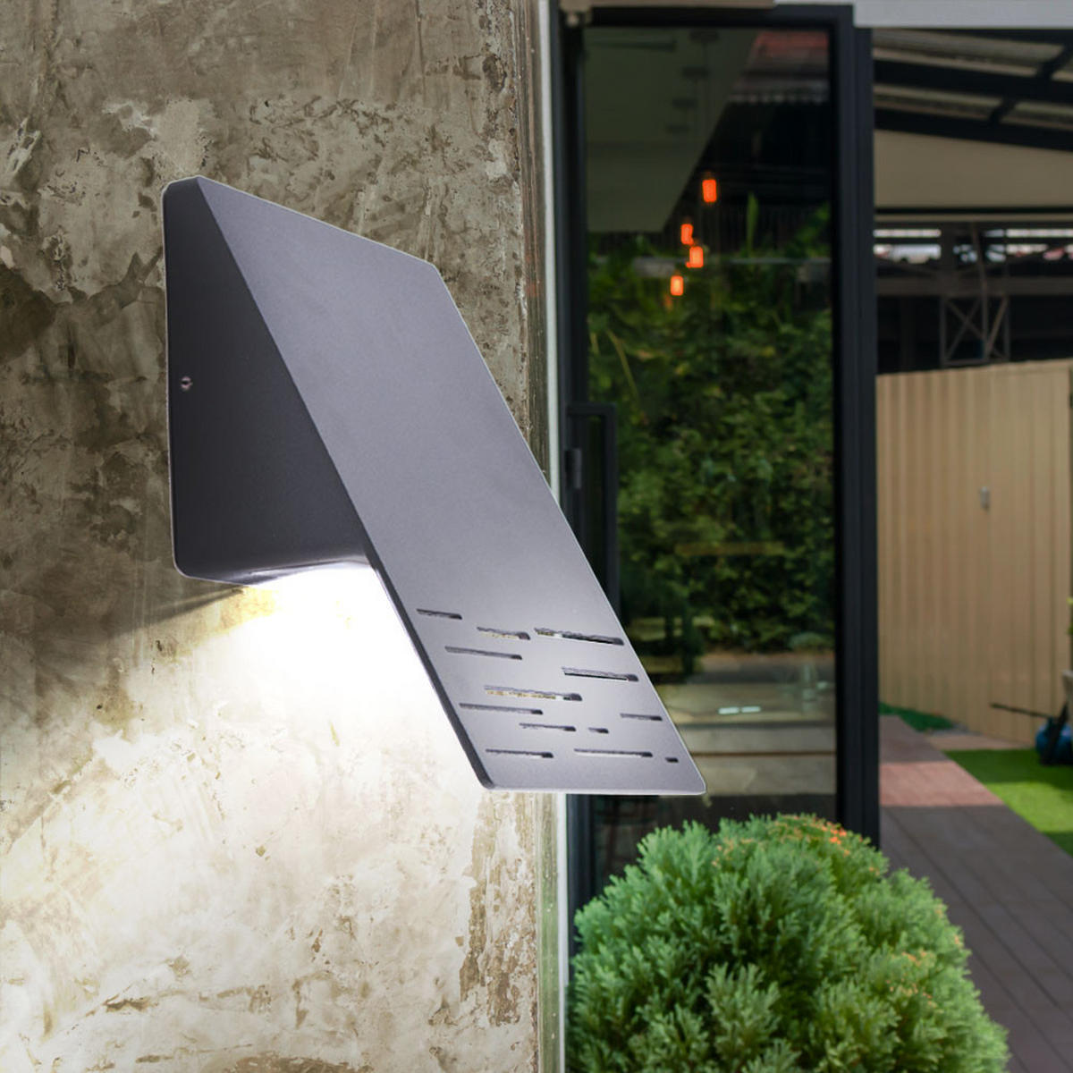 LED AUSSEN-WANDLEUCHTE Aluminium Anthrazit - Anthrazit, Metall (15/20/10.7cm)