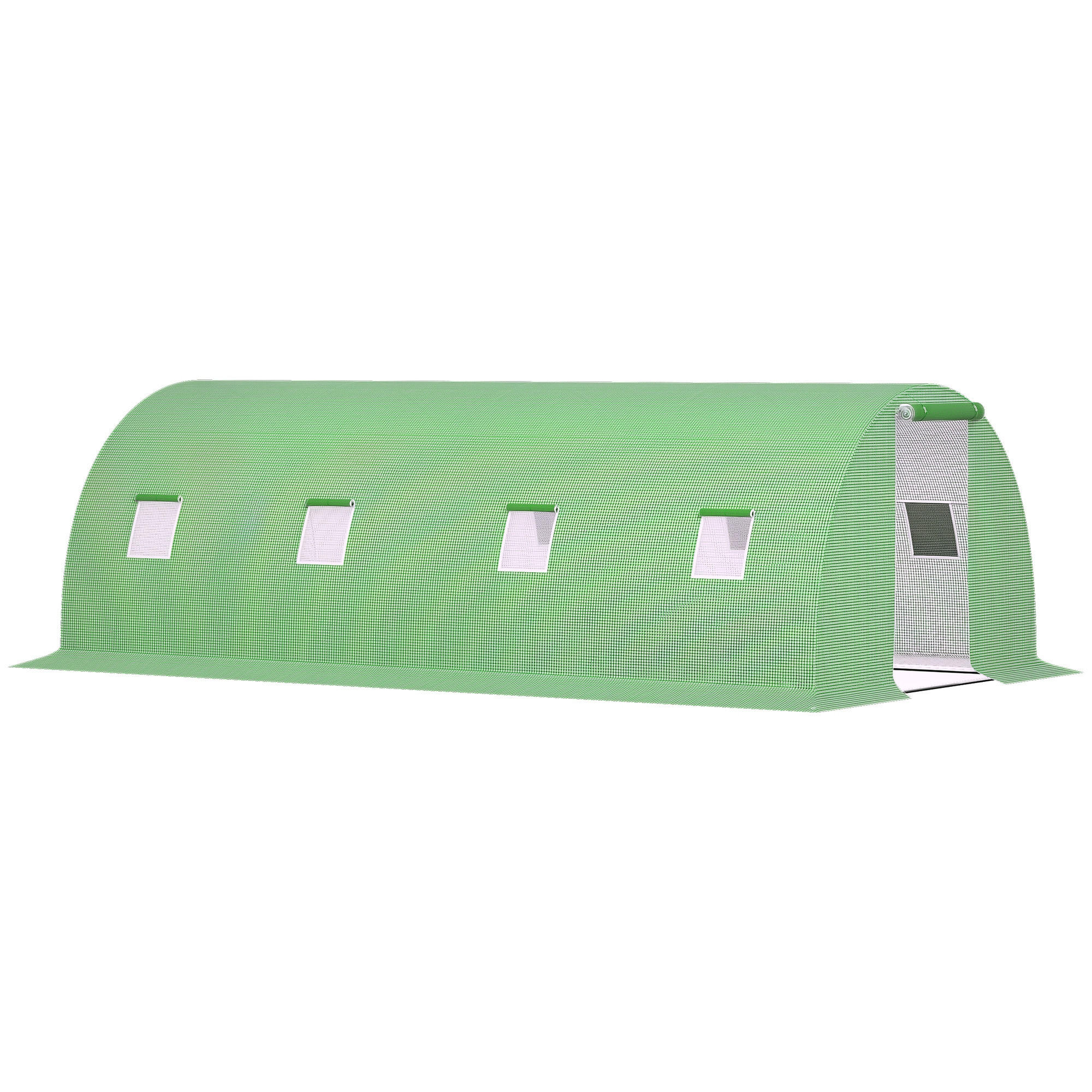 GEWÄCHSHAUS DE-11920 18 m² & 8 Fenster Grün - Grün, Kunststoff (300/200/600cm) - ComfortXL