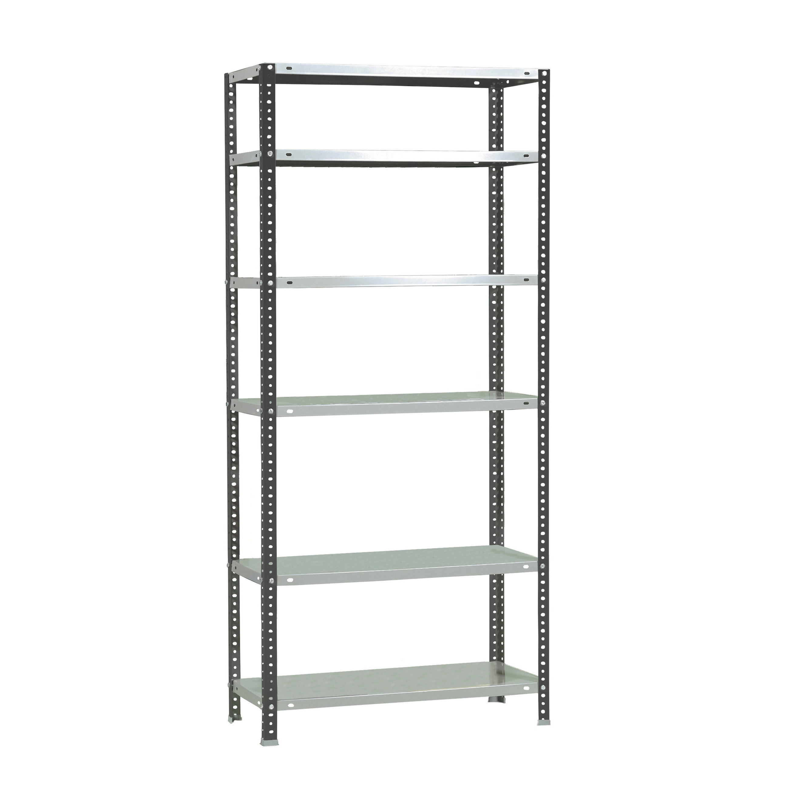 SCHRAUBREGAL PANDA TALL | HxBxT 200x100x40cm | 6 Fachböden | Fachlast 100kg | Anthrazit-Weiß - Anthrazit, Metall (100/200/40cm) - PROREGAL