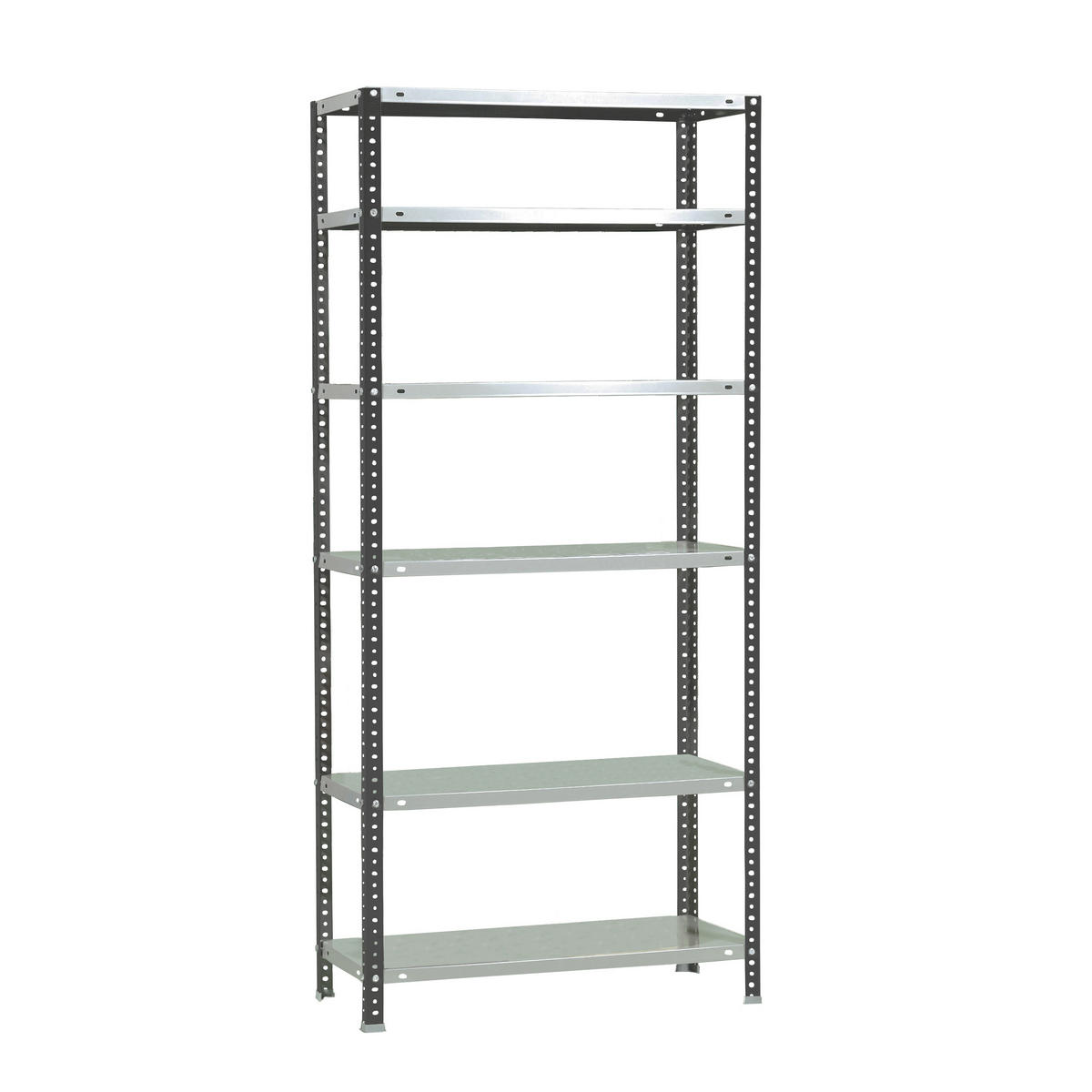 SCHRAUBREGAL PANDA TALL | HxBxT 200x80x50cm | 6 Fachböden | Fachlast 100kg | Anthrazit-Weiß - Anthrazit, Metall (80/200/50cm) - PROREGAL
