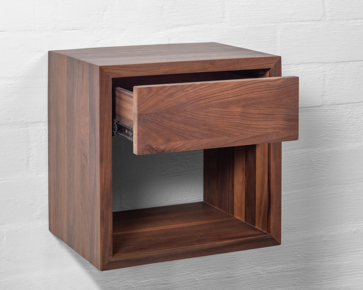 NACHTTISCH Hugo 39 aus Walnussholz - Braun, Holz (39/39/30cm) - WOODEK