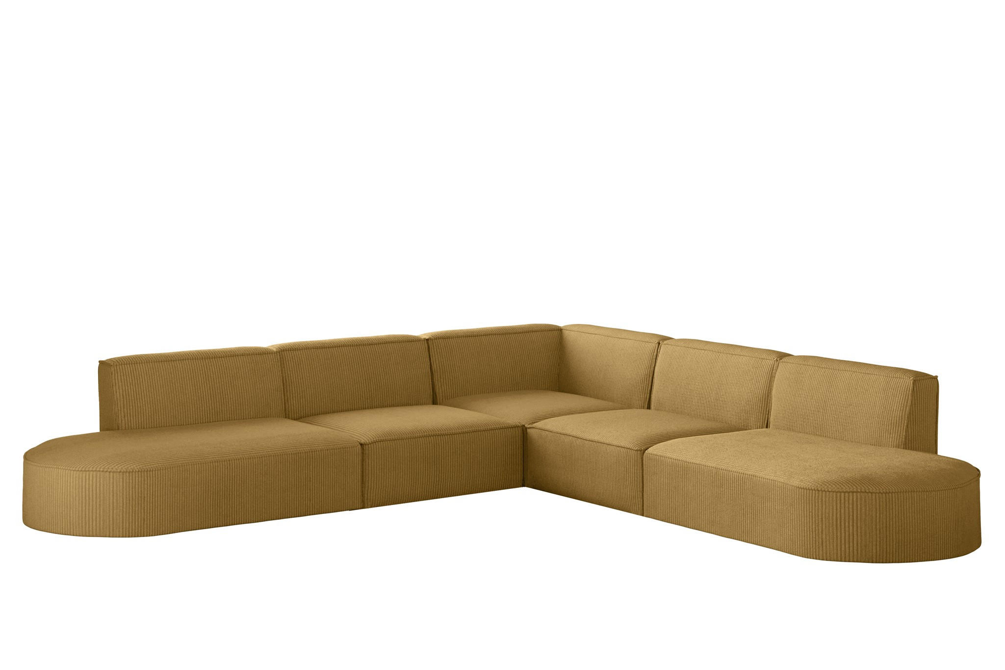 ECKSOFA Palma In Scala - Gelb, Holzwerkstoff/Textil (276/276cm) - Fun Möbel