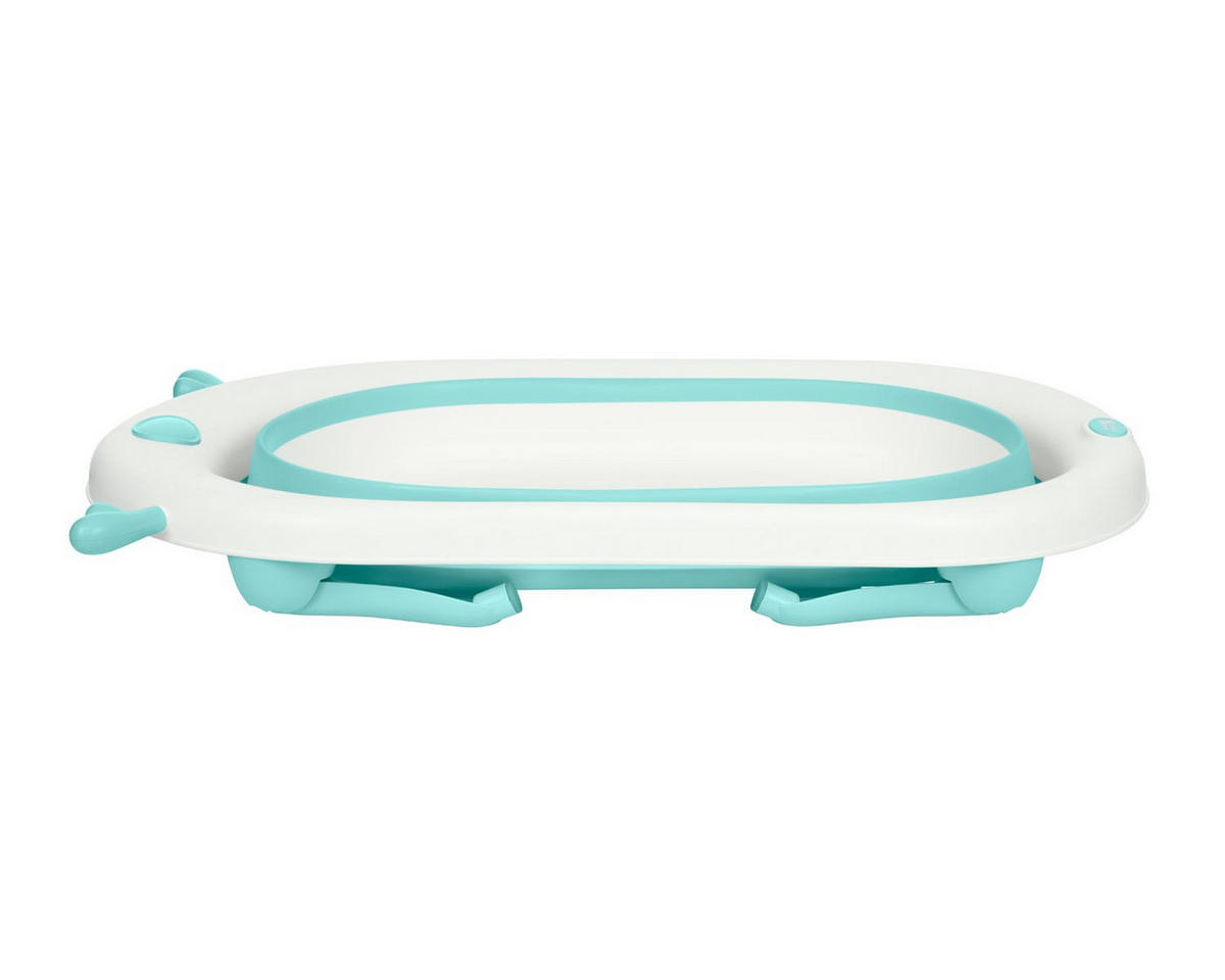 BABYBADEWANNE Foldy grün faltbar, Wasserablauf, ab Geburt, rutschfeste Beine, für unterwegs - Grün, Kunststoff (51/81.5cm) - Kikka boo