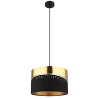 LED PENDELLEUCHTE OR, Metall, Schwarz-matt, 120 cm - Schwarz, Metall (35/35/120cm) - Globo Lighting