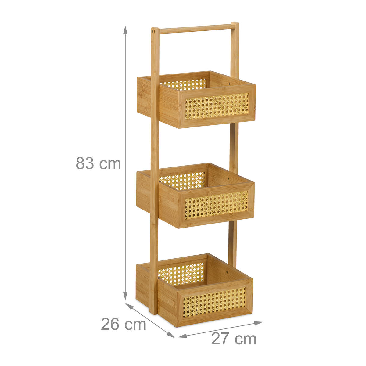 BADREGAL - Hellbraun, Holz/Holzwerkstoff (27/83/26cm) - Relaxdays