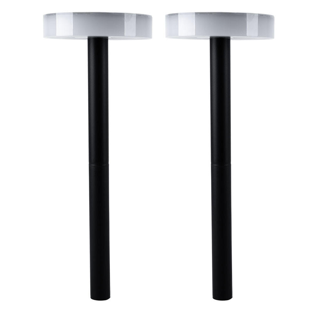 LED AUSSENLEUCHTE Solarleuchte Schwarz Kunststoff 2er Set - Schwarz, Kunststoff (15.3/15.3/56.1cm) - Globo Lighting