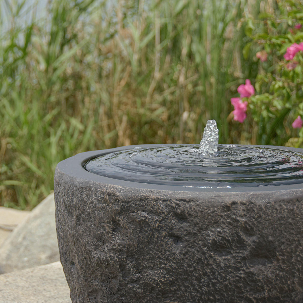 GARTENBRUNNEN Giri S 54.5 x 54.5 x 42 cm - Dunkelgrau, Naturmaterialien (54.5/54.5/42cm) - Elementi