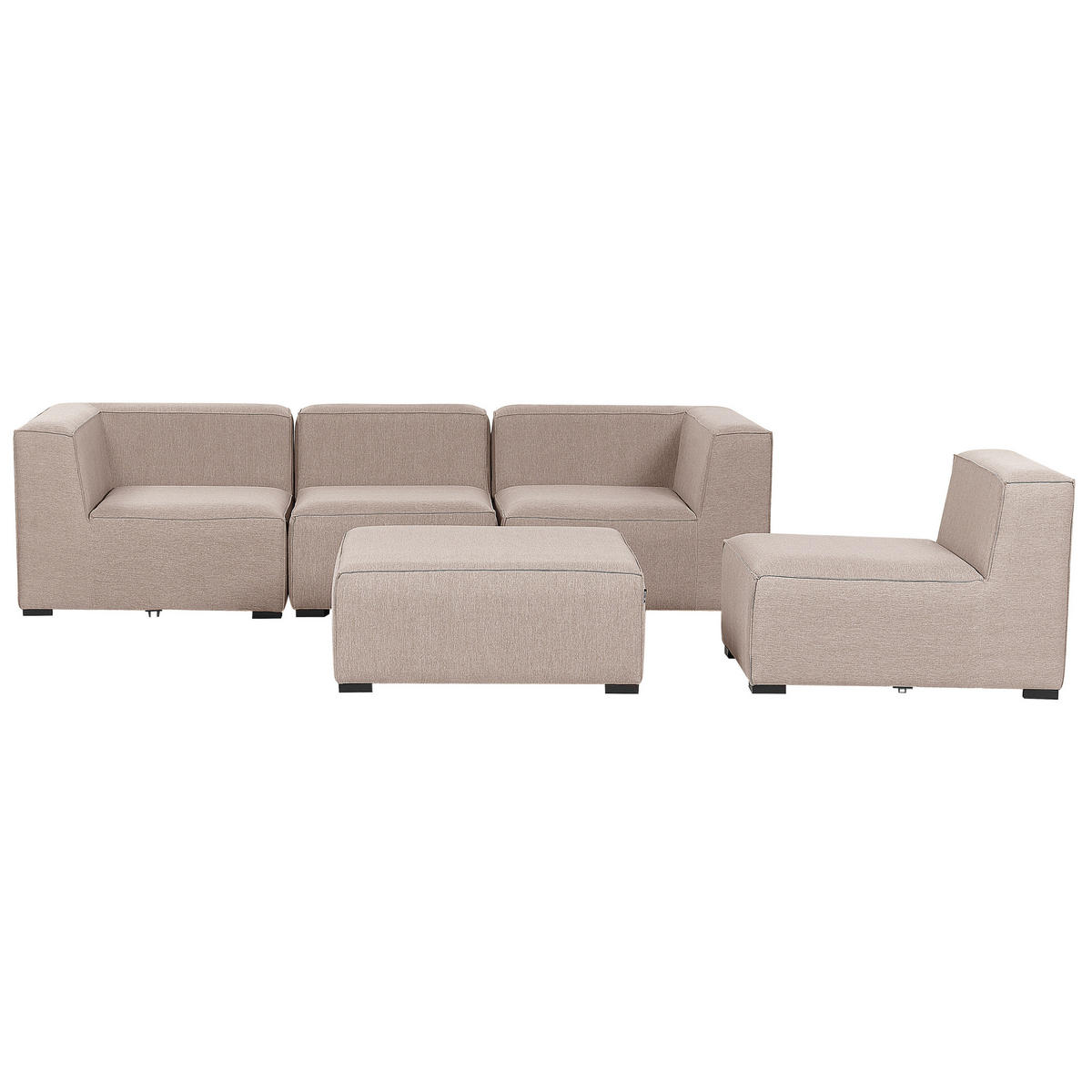 LOUNGE SET 4-Sitzer beige modular Arezzo - Beige, Textil - Beliani