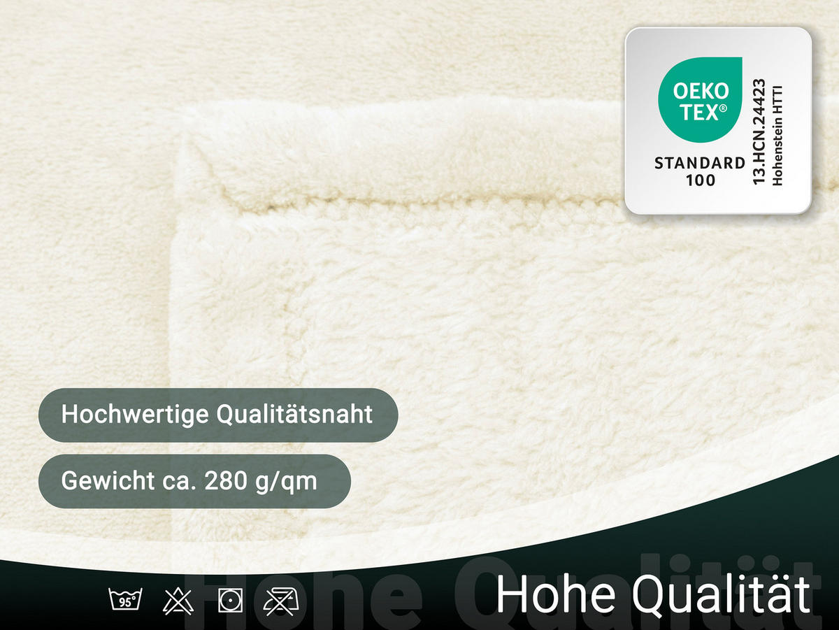 KUSCHELDECKE, 150x200 cm, 100% Polyester, Weiß - Weiß, Textil (150/200cm) - Zollner