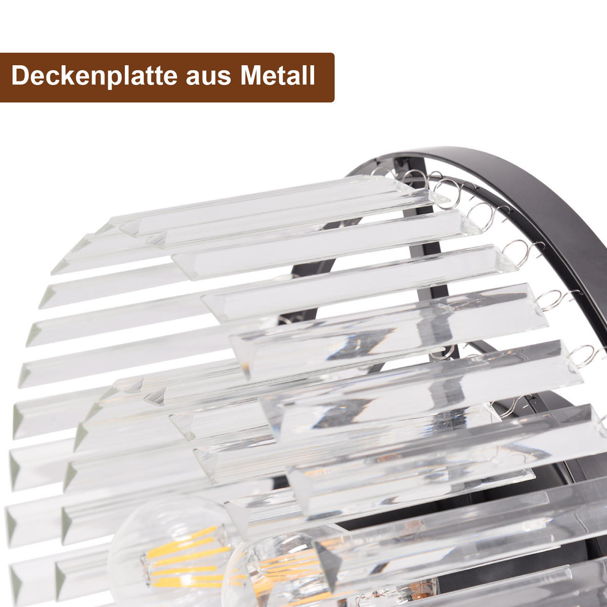 LED-DECKENLEUCHTE Zyrren 40/40/17 cm - Schwarz, Metall (40/40/17cm) - ZMH