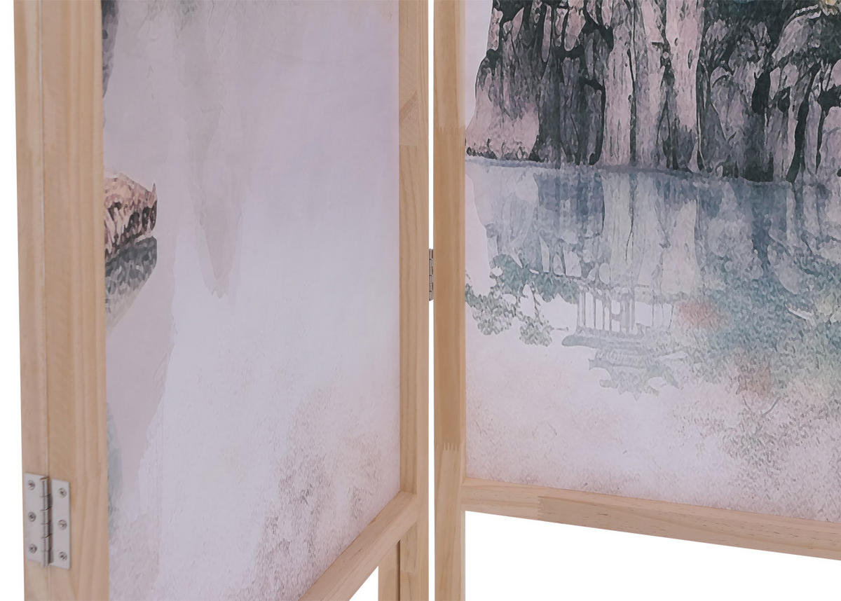 PARAVENT Blaugrau - Blaugrau, Holz (137/170/2cm) - MCW