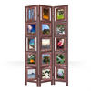 PARAVENT 3-tlg. 93/161 cm Braun Fotowand - Braun, Holz (93/161/2cm) - Homestyle4u