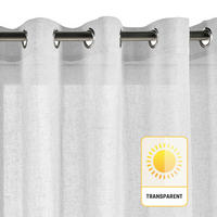 VORHANG MIT ÖSEN – lichtdurchlässig Weiß, 280X300 - Weiß, Kunststoff (280/300cm) - STORESDECO