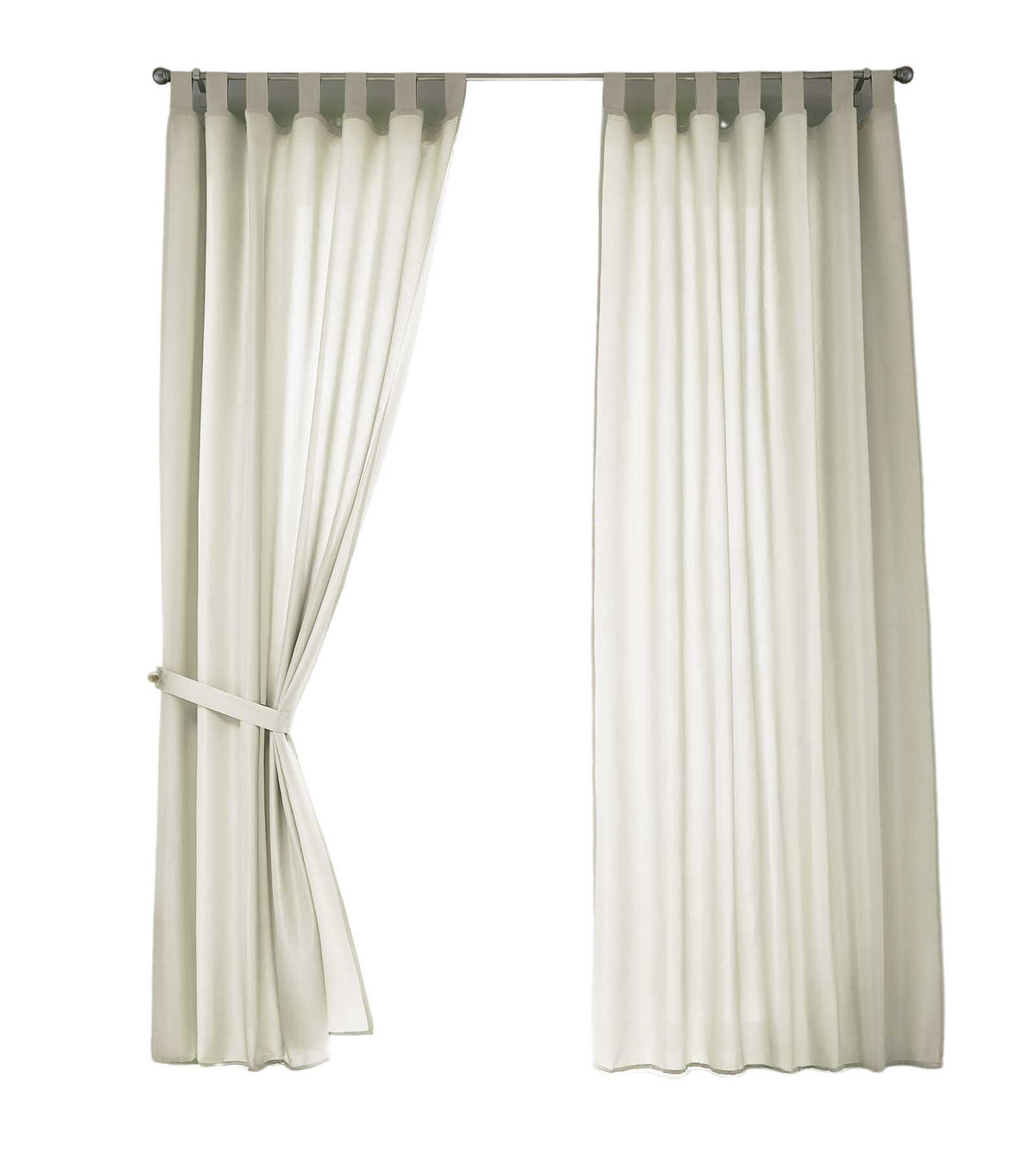 VORHANG 2ER SET POTSDAM HxB 225x140 cm Creme - Creme, Textil (140/225cm) - Gardinenbox