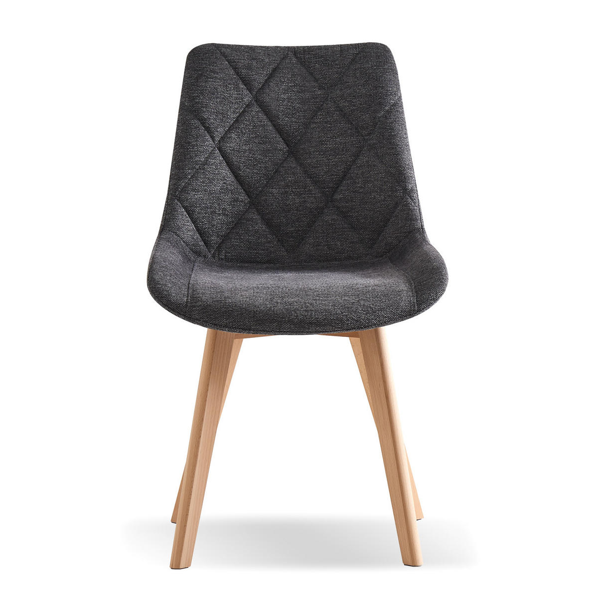 STUHL TANIA Anthrazit 2 Stück - Anthrazit, Holz/Textil (52/88/60cm) - B&D Home