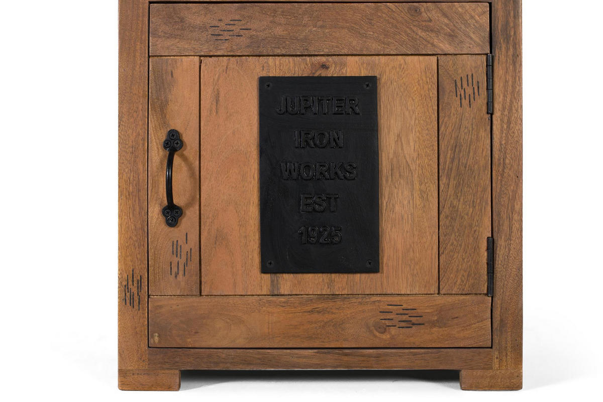 NACHTTISCH aus Mangoholz - Braun, Holz (51/64/40cm) - Giner y Colomer