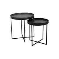 BEISTELLTISCH Lieke Metall 50 cm / 50 cm Schwarz - Schwarz, Metall (50/50/52cm) - Villa Möbel