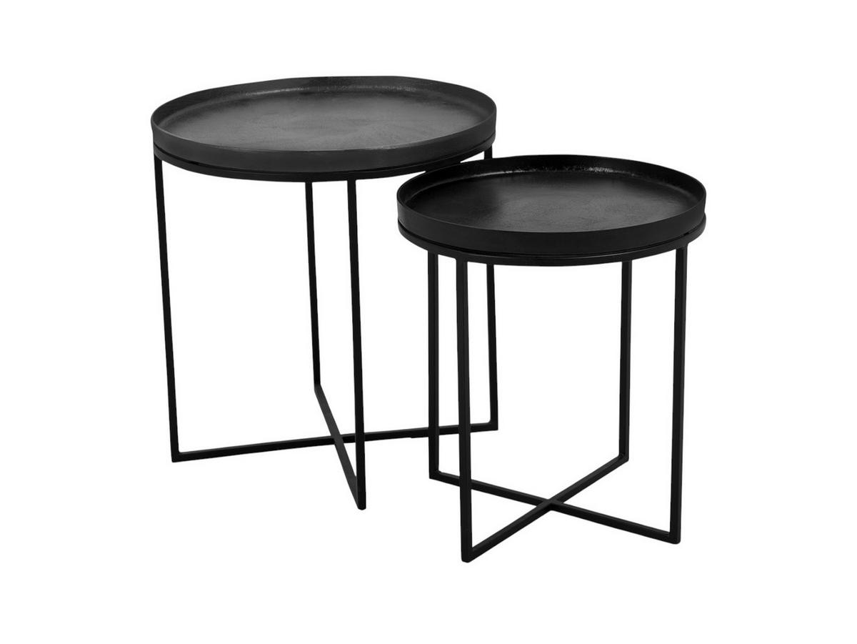BEISTELLTISCH Lieke Metall 50 cm / 50 cm Schwarz - Schwarz, Metall (50/50/52cm) - Villa Möbel