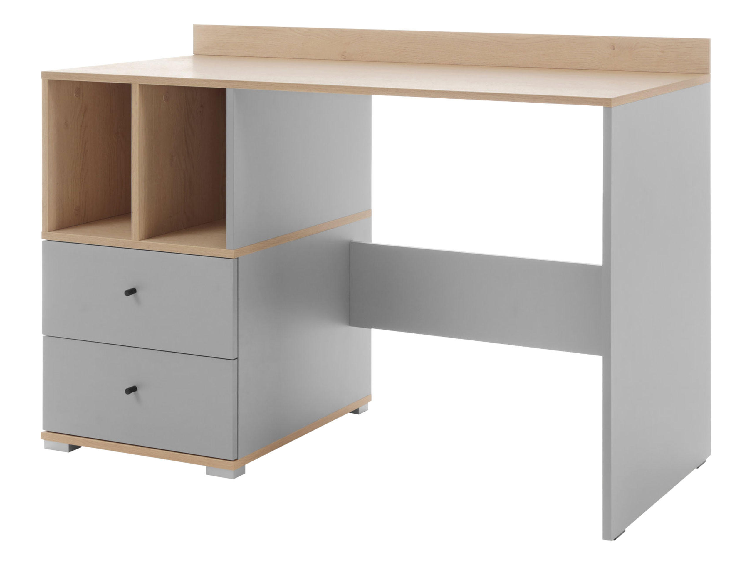 SCHREIBTISCH Oro OR05 - Schwarz/Naturfarben, Holzwerkstoff/Kunststoff (120/55/83cm) - MIRJAN24