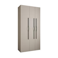 DREHTÜRENSCHRANK 245,5/120/40 3-türig - Kaschmir/Schwarz, Holz/Metall (120/245.5/40cm) - Abiks Möbel