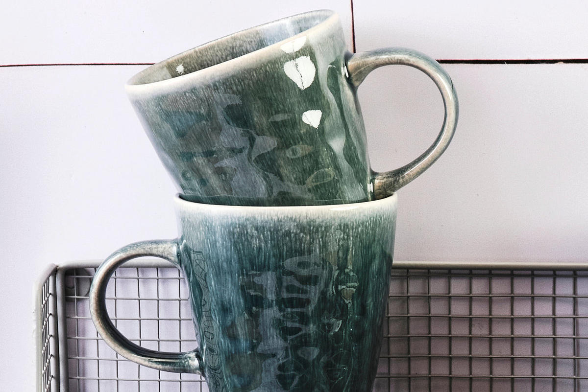 TASSEN Moon 400ml - 6er-Set - Petrolfarben - Blau, Keramik (0.4L) - Björn