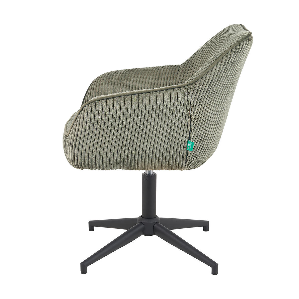 BÜROSTUHL Mika-Caro - Schwarz/Grün, Textil/Metall (60/79/61cm) - DUBI Möbel
