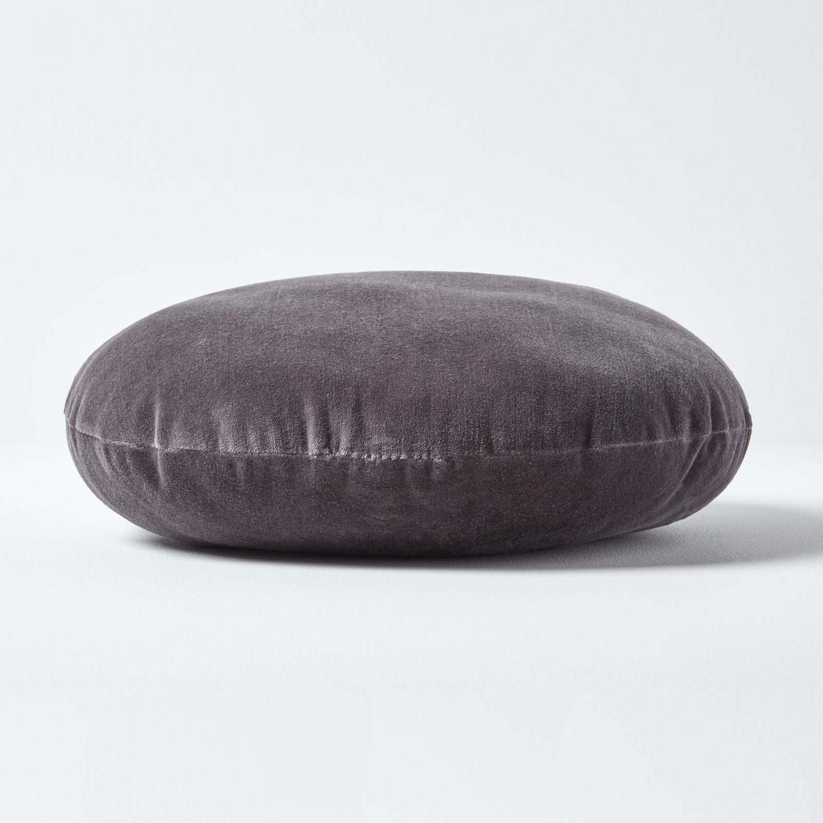DEKOKISSEN rund anthrazit, Baumwollsamt?40 cm - Anthrazit, Textil (40/40cm) - Homescapes