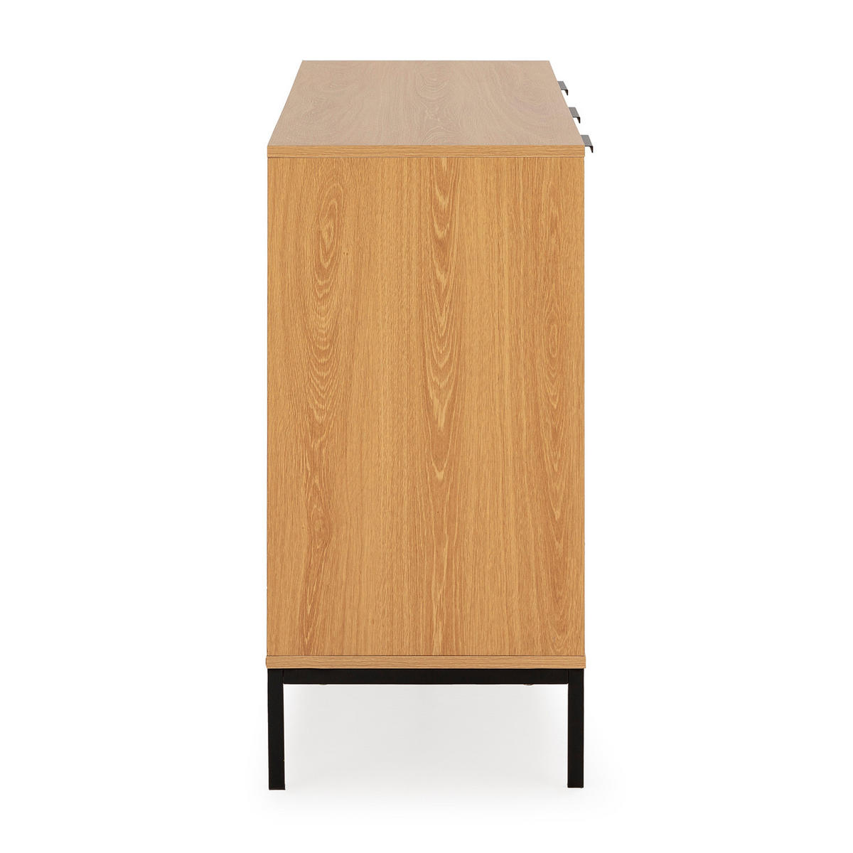 SIDEBOARD Auri 3 türen Eichenfarbe - Honigeiche, Holzwerkstoff (140/80/40cm)