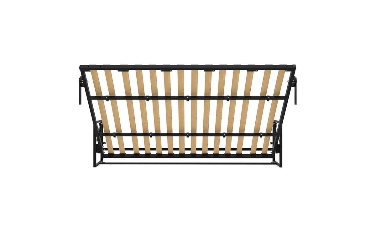 WANDBETT Morphy Classik Modulares SizeFlex- und TypeFlex-System - 200x140 Horizontal - Schwarz, Holz/Metall (200/140cm) - WallBedKing